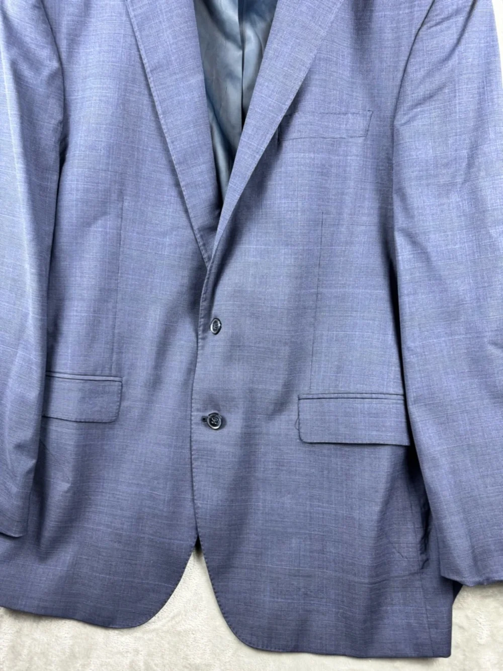 Peter Millar Flynn CT Classic Fit Solid Wool Suit Mens 48 T‎ L Italy Business